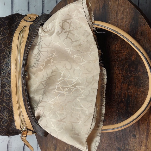 Calvin Klein Signature Monogram Satchel - Picture 16 of 16